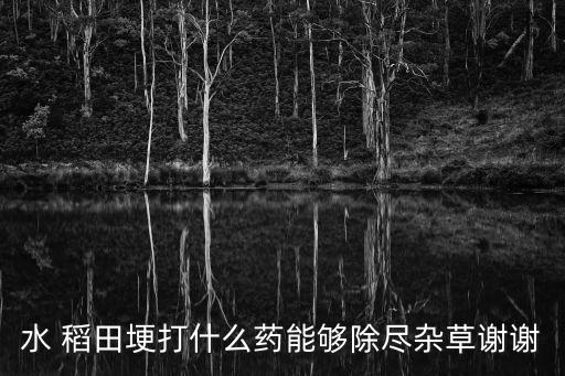 水 稻田埂打什么藥能夠除盡雜草謝謝